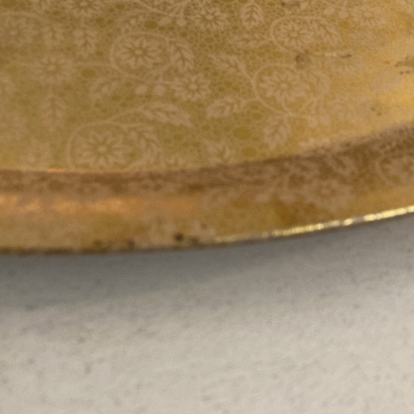 Vintage Blue and Gold Glass Creamer and Sugar Set - Picture 13 of 13